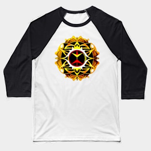 Radiant Peace Mandala - Harmony Sun Emblem Baseball T-Shirt